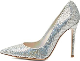 Gianvito Rossi Pumps con paillettes - Argento