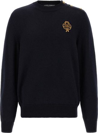 Dolce & Gabbana Blue Regular Logo Sweater