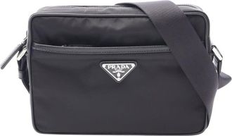 Prada Pre-owned Prada Saffiano Trimmed Tessuto Camera Bag Ladies RY0XBEZ0SHQFZ2XP