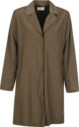 The Row Three-Quarter Sleeve Minimalist Brown Coat