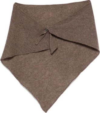 Brunello Cucinelli Sciarpa in cashmere con decorazione Monili - Marrone