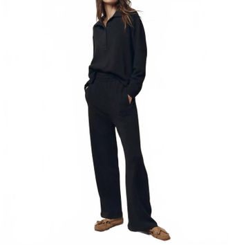 The Great. Victory Straight-Leg Pull-On Sweatpants In Almost Black
