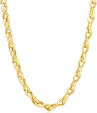 Pompeii3 Mens 14k Gold (83gram) or Platinum (156gram) 6.5mm Link Chain Necklace 20