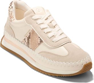 Cole Haan GrandPro Premier Sneaker in Powder Lthr /Sandollar Sde at Nordstrom, Size 5.5