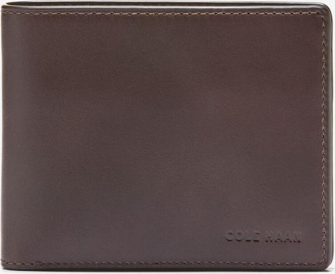 Mens Leather Slimfold Wallet - Brown