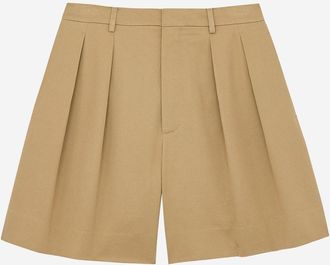 Saint Laurent Mens Cotton Shorts Brown