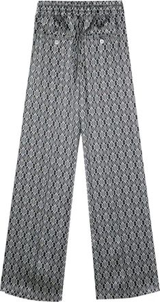 Kiton Womens Abstract Pattern Print Silk Trousers Ss24 W