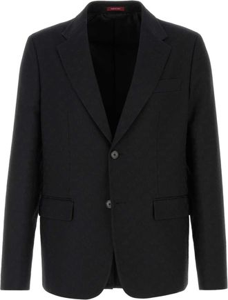 Gucci Black Cotton Blend Blazer