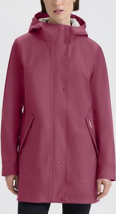 Hunter Acacia Rubberized Water-Repellent Rain Jacket in Rose Wine at Nordstrom, Size X-Large