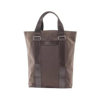 Ferragamo Pre-owned Tote Bags, female, Brown, Size: ONE SIZE Pre-owned Canvas Tote Bag