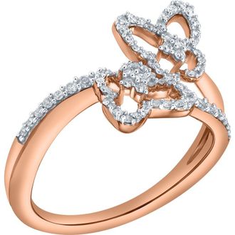 LuvMyJewelry Elarisse Flutter Diamond Ring 0.30ct 14K Gold in 14K White Gold at Nordstrom, Size 7.5