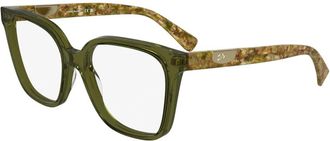 Longchamp Vierkante Zonnebril Montuur - Dames - Brillen - Groen - 55 MM - Accessoires