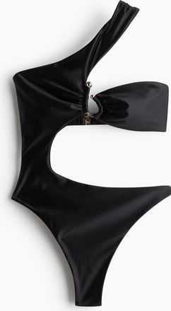 H&M Badeanzug mit Cut-outs - Schwarz