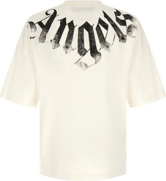 Palm Angels Logo-Print Cotton T-shirt - White