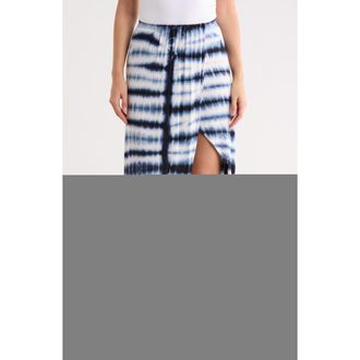 Go Couture Gathered High-Low Maxi Skirt in Black Tie Dye 1 at Nordstrom Rack, Size X-Large