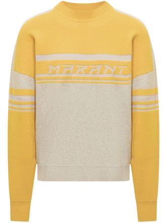 Isabel Marant Colby jumper - men - Cotton/Viscose/Polyester/Spandex/Elastane/Polyamide/Wool - S - Yellow