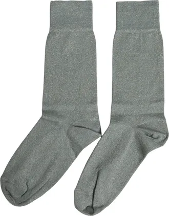 Dolce & Gabbana Viscose Logo Mid-Calf Socks - Gray