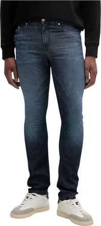 Karl Lagerfeld Heren, Jeans, Blauw, Maat: W33 L34 Katoen