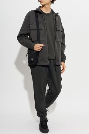 Stone Island Jacket With Stand-up Collar, Mens, Grey