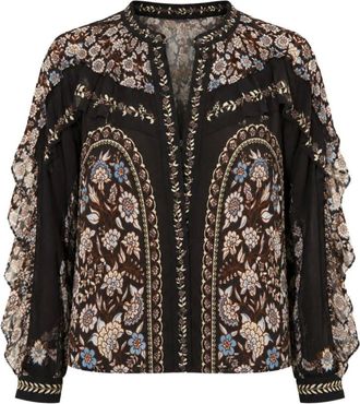 Farm Rio Camicetta Daniela - - Blouses & Shirts - Donna - Nero - L