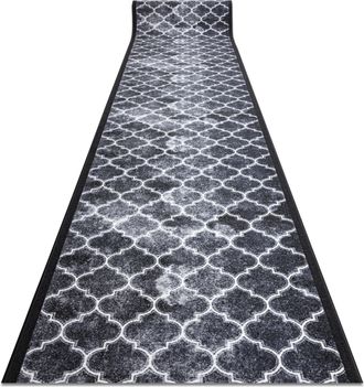 RugsX Rugsx - Alfombra De Pasillo Con Refuerzo De Goma Clover Gris 100 Cm Grey 100x430 Cm