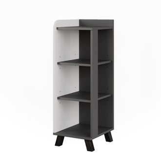 Vicco Armario Mediano Karen, Antracita/blanco, 30 X 90 Cm Con 4 Estantes
