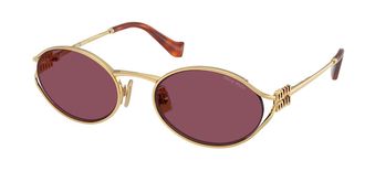 Miu Miu MU52YS 5AK20Y Womens Sunglasses Gold Size 54