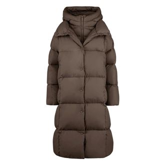 Bomboogie Piumino Lungo Semi-Opaco - - Coats - Donna - Marrone - 2XL