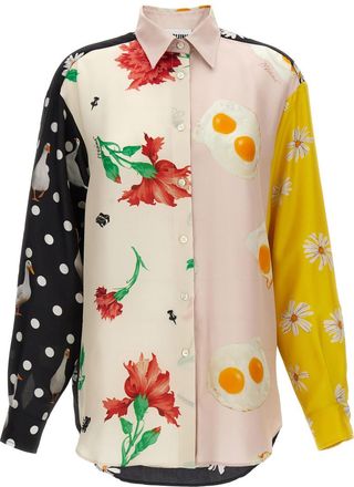 Moschino Multicolor Patchwork print shirt