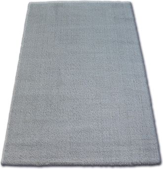 RugsX Alfombra Shaggy Micro Plateado Grey 80x150 Cm