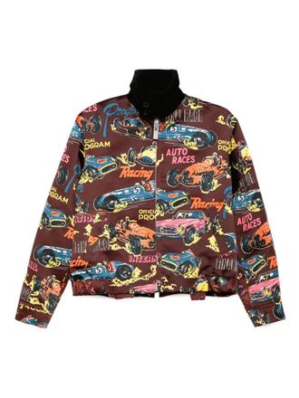 sacai tropical-print jacket - Red
