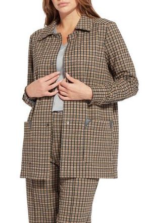 Lyss&eacute; Nomad Houdstooth Plaid Overshirt in Harriet Brushed Plaid at Nordstrom Rack, Size Large