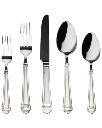 Godinger Crete Sandblasted Mirrored 18/0 Stainless Steel 20Pc Flatware Set, Service For 4