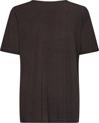 Uma Wang Womens Trap Top Brown Jersey Modal Tops