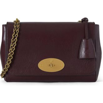 Mulberry Medium Lily High Shine Leather Shoulder Bag in Oxblood at Nordstrom