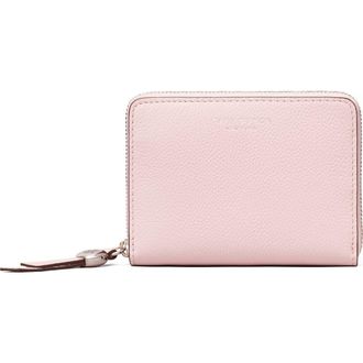 Tory Burch Romy Medium Leather Zip Wallet in Rose Mist at Nordstrom