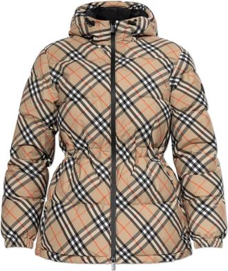 Burberry Keswick Jacket - Dames - Gewatteerde jassen - Beige - L - Leer - Jassen