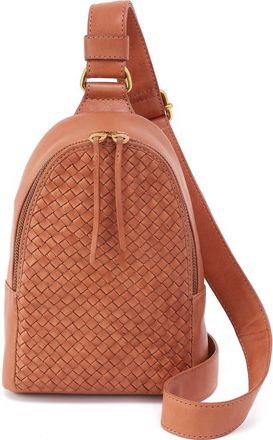 Hobo Fern Woven Leather Sling Bag in Harvest Wheat at Nordstrom