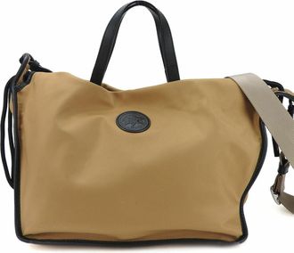 Hunting World Nylon Leather Handbag Shoulder Bag (Pre-Owned)