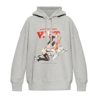 Stella McCartney Stella McCartney, Hoodies, female, Gray, Size: XS Slippery When Wet Hoodie