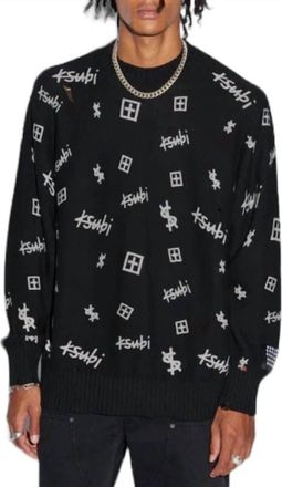 Ksubi Trash Box Knit Crew Sweater In Black