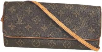 Louis Vuitton Pre-owned Clutches, female, Brown, Size: ONE SIZE Pre-owned Pochette Twin GM Monogram Shoulder Bag