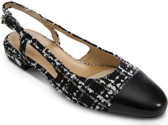 Vaneli Tisha Cap Toe Slingback Flat in Black at Nordstrom Rack, Size 7.5