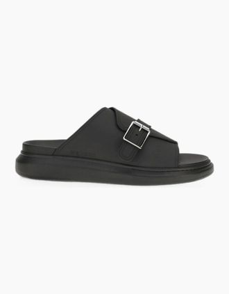 Alexander McQueen Alexander Mcqueen Mens Buckle Sandal Black - Size: 10
