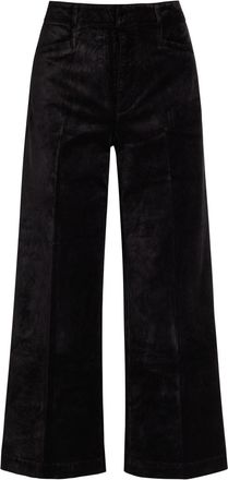 Paige Anessa Wide-leg Velvet Trousers - Black - 27 (W27 / UK8-10 / S)