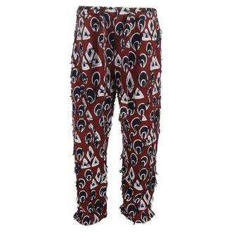 Chlo&eacute; Chlo&eacute; Geprinte Cropped Broek met Touwtjes in Bordeaux Viscose