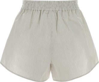 Maison Margiela Womens Pockets Bermuda Shorts White Cotton Bermudas