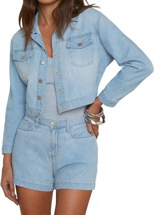 L'agence Koda Cropped Chambray Jacket In Dakota