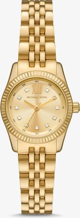 Michael Kors Petite Lexington Pav&eacute; Gold-Tone Watch