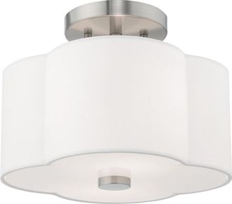 Livex Lighting Livex Chelsea 2 Light Brushed Nickel Ceiling Mount